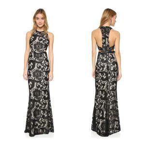 Alice + Olivia | Adel Floral Lace Cut Out Maxi Dress - Sz 8